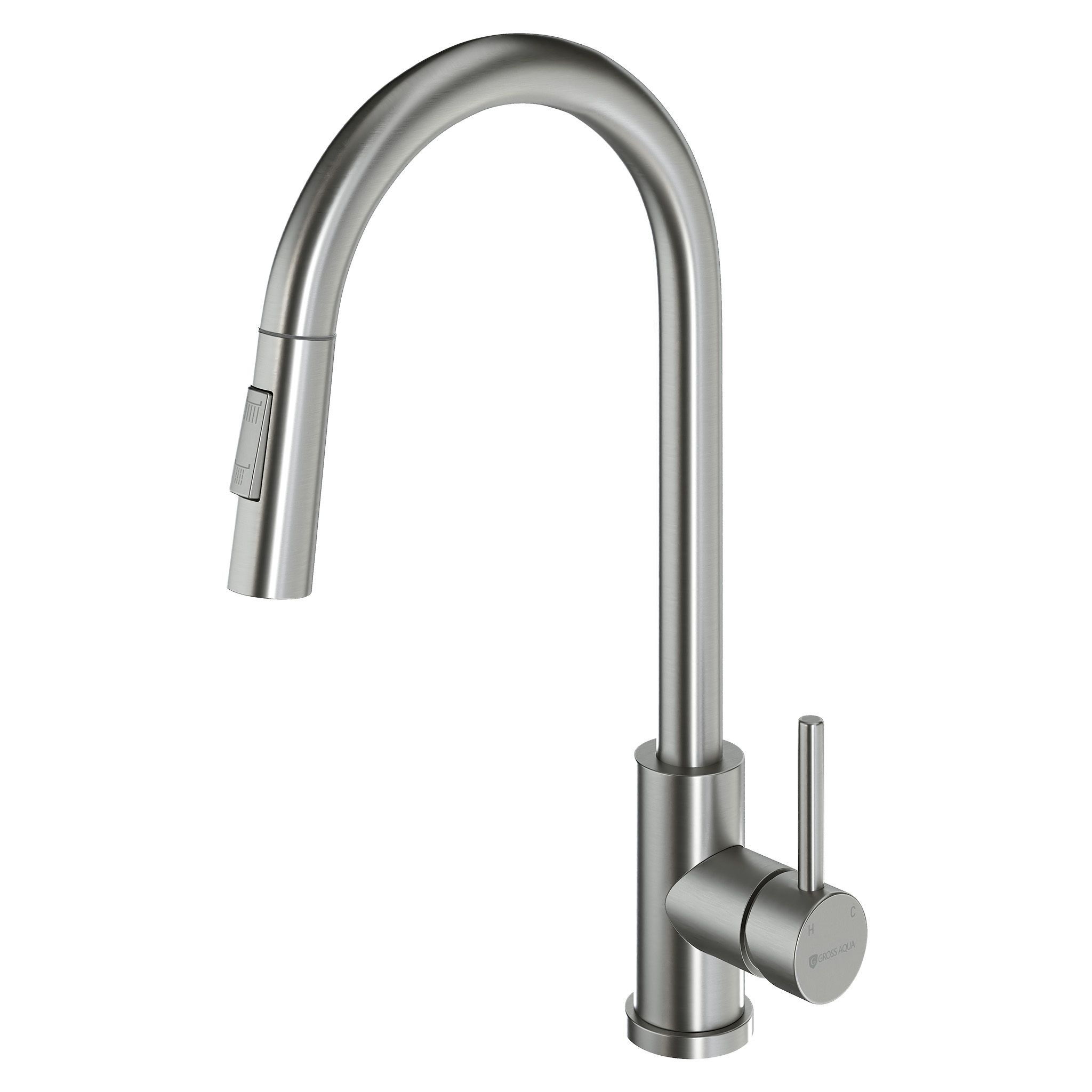 Смеситель для кухни с выдвижным изливом Сталь (Neosteel) 3140609SS