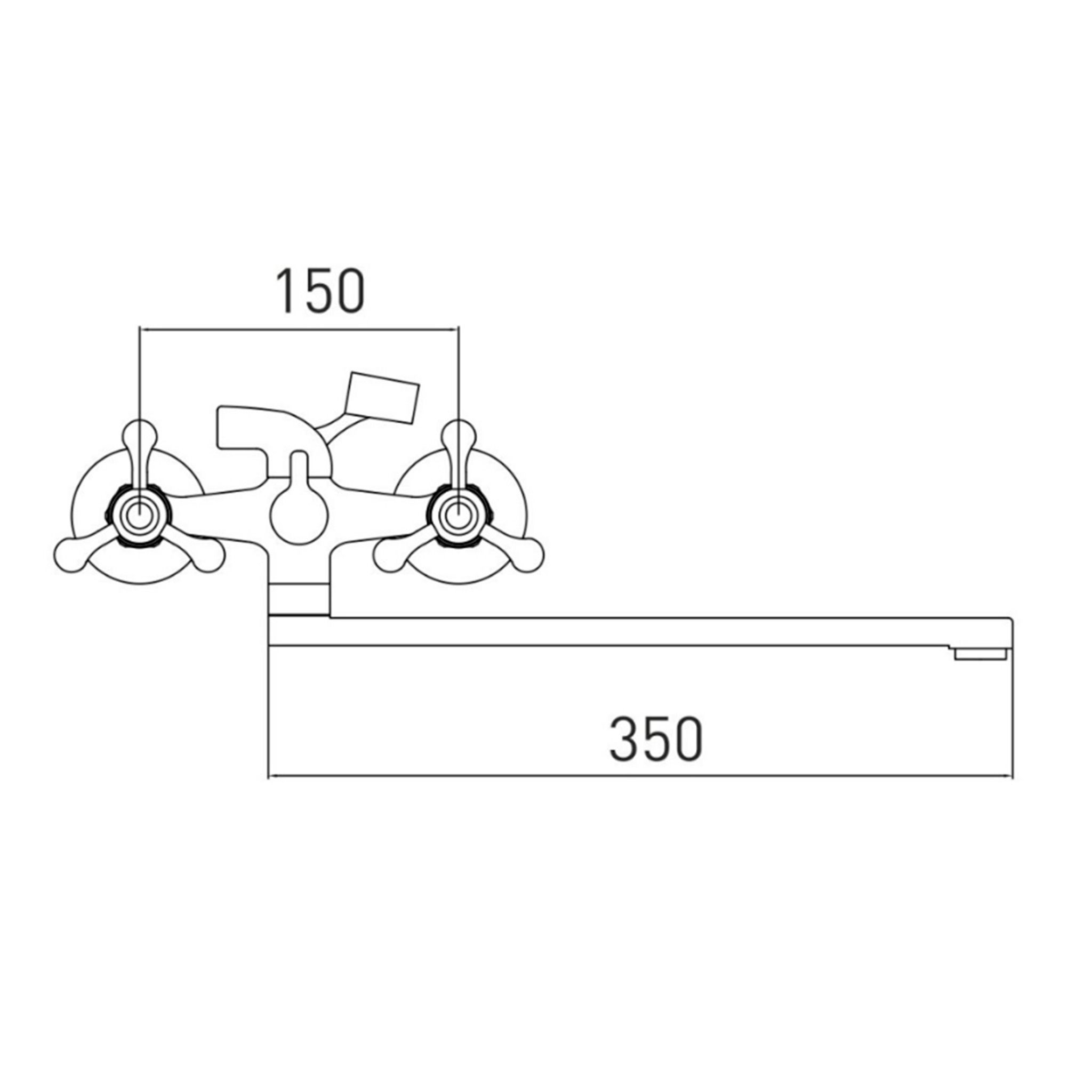 Смеситель для ванны с длинным изливом Практик (Yota) 7088039C-35L(F)