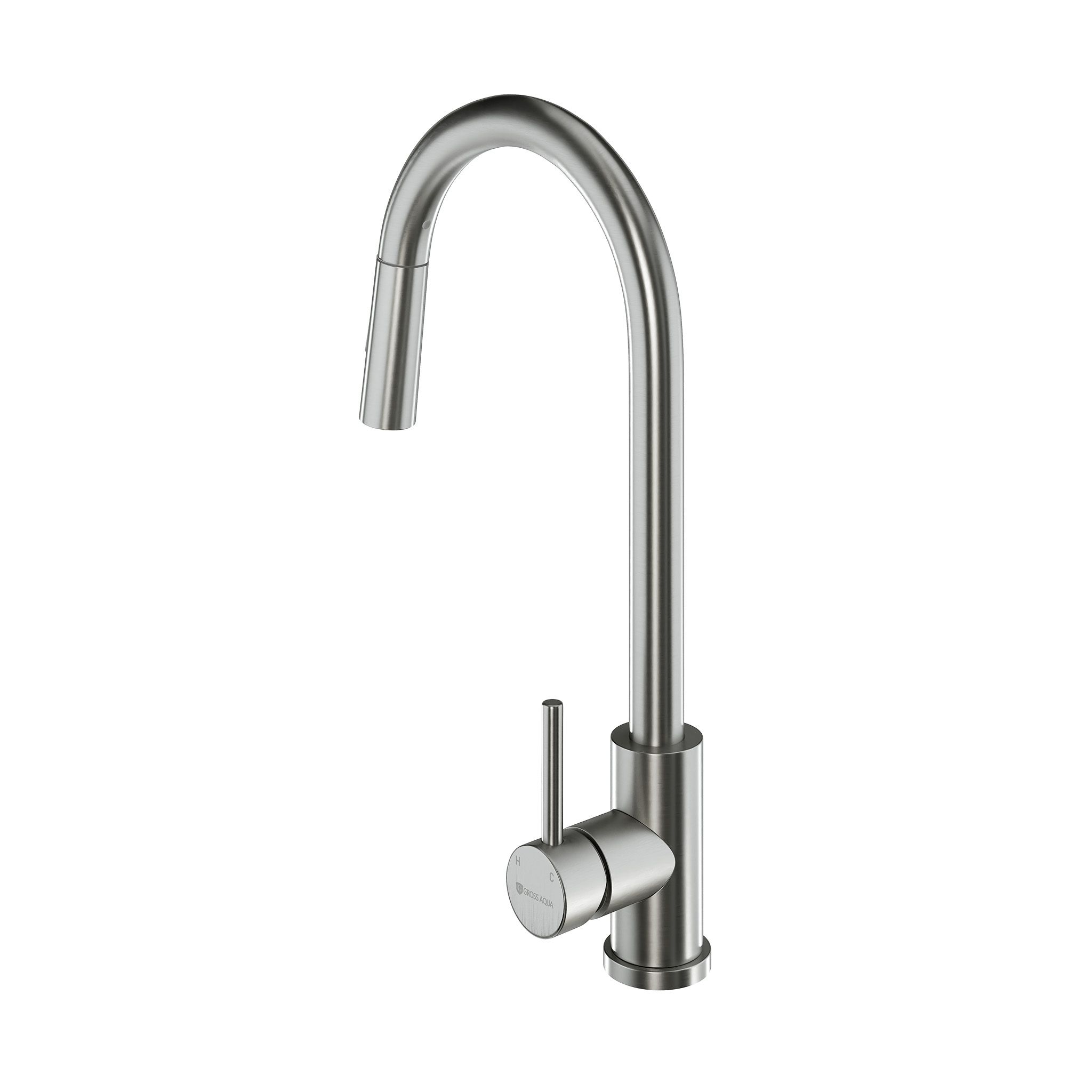 Смеситель для кухни с выдвижным изливом Сталь (Neosteel) 3140609SS