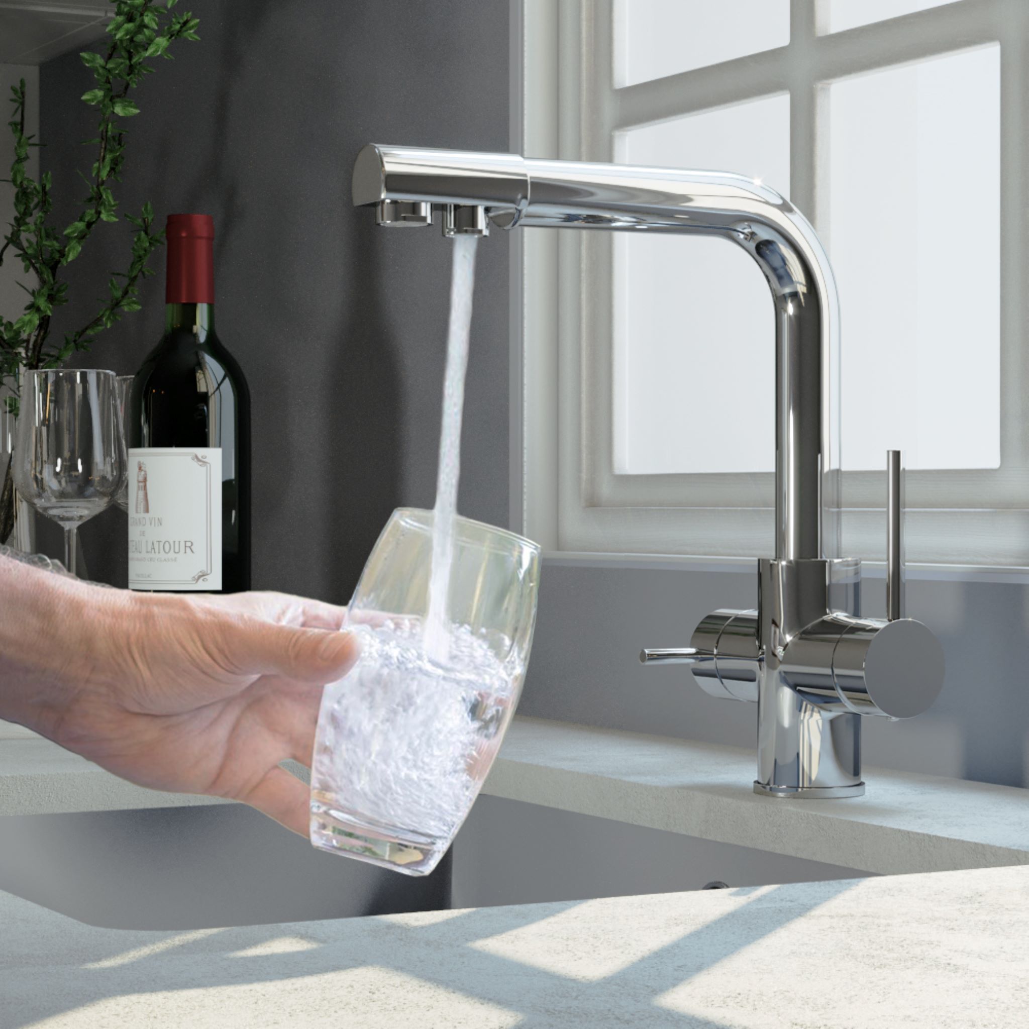 Смеситель для кухни с подключением к фильтру воды Оазис (Ecolife) 3120609C