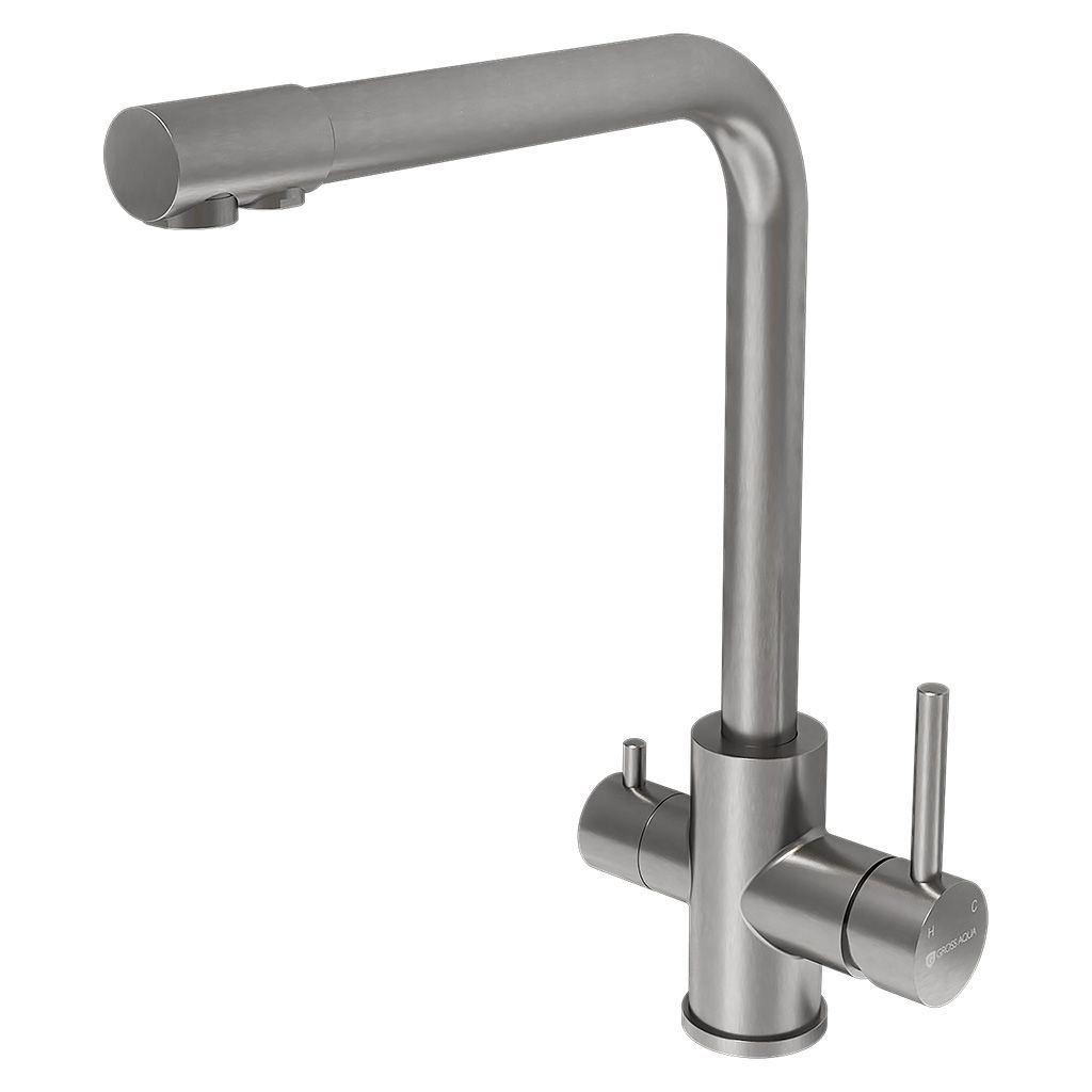 Смеситель для кухни с подключением к фильтру воды Сталь (Neosteel) 3121609SS