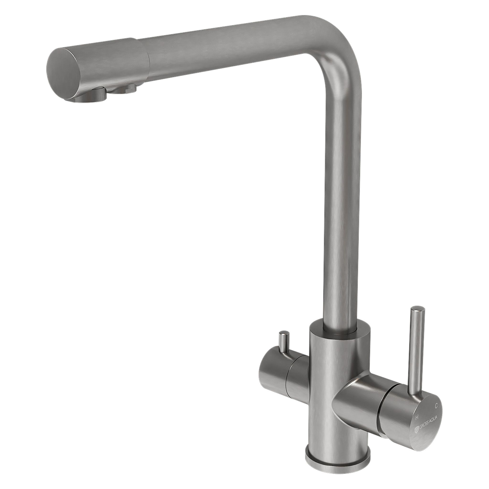 Смеситель для кухни с подключением к фильтру воды Сталь (Neosteel) 3121609SS