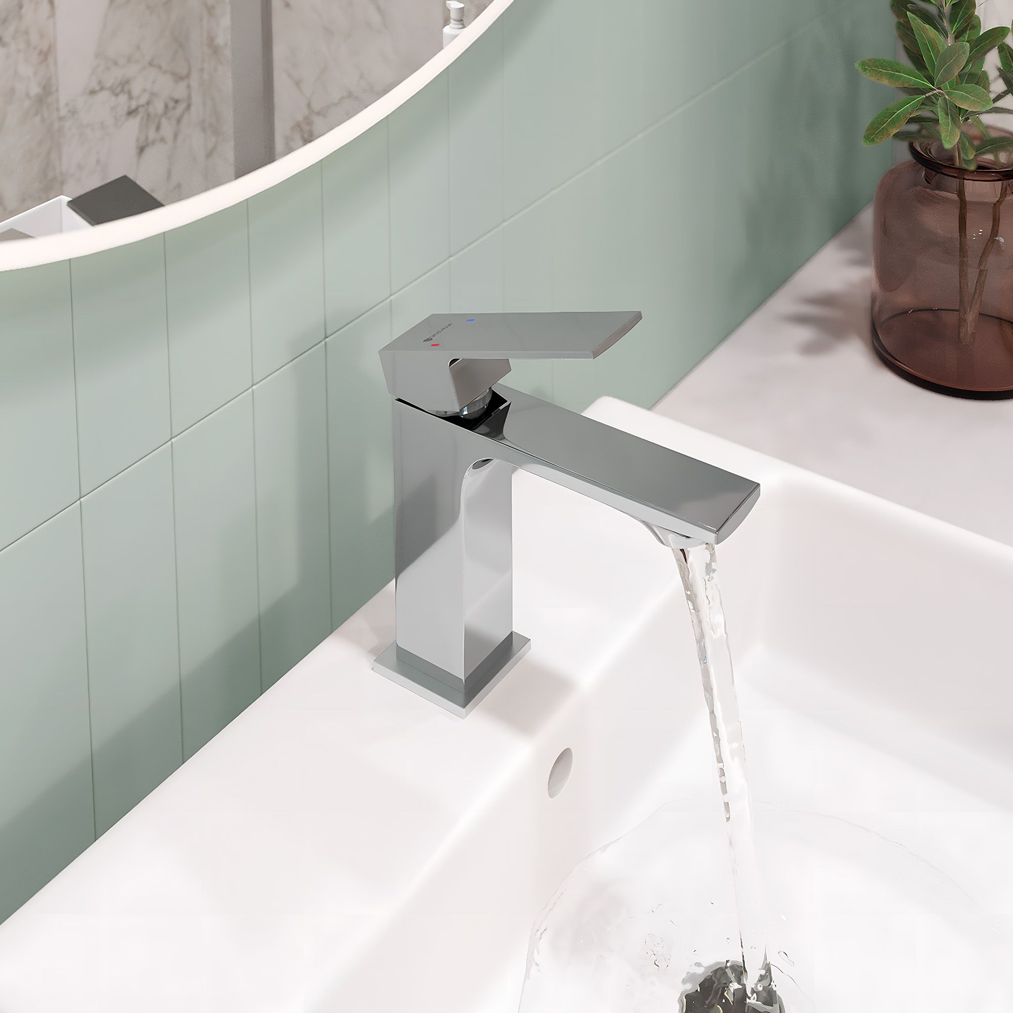 Смеситель для раковины монолитный Грани (Edge) 6210880C