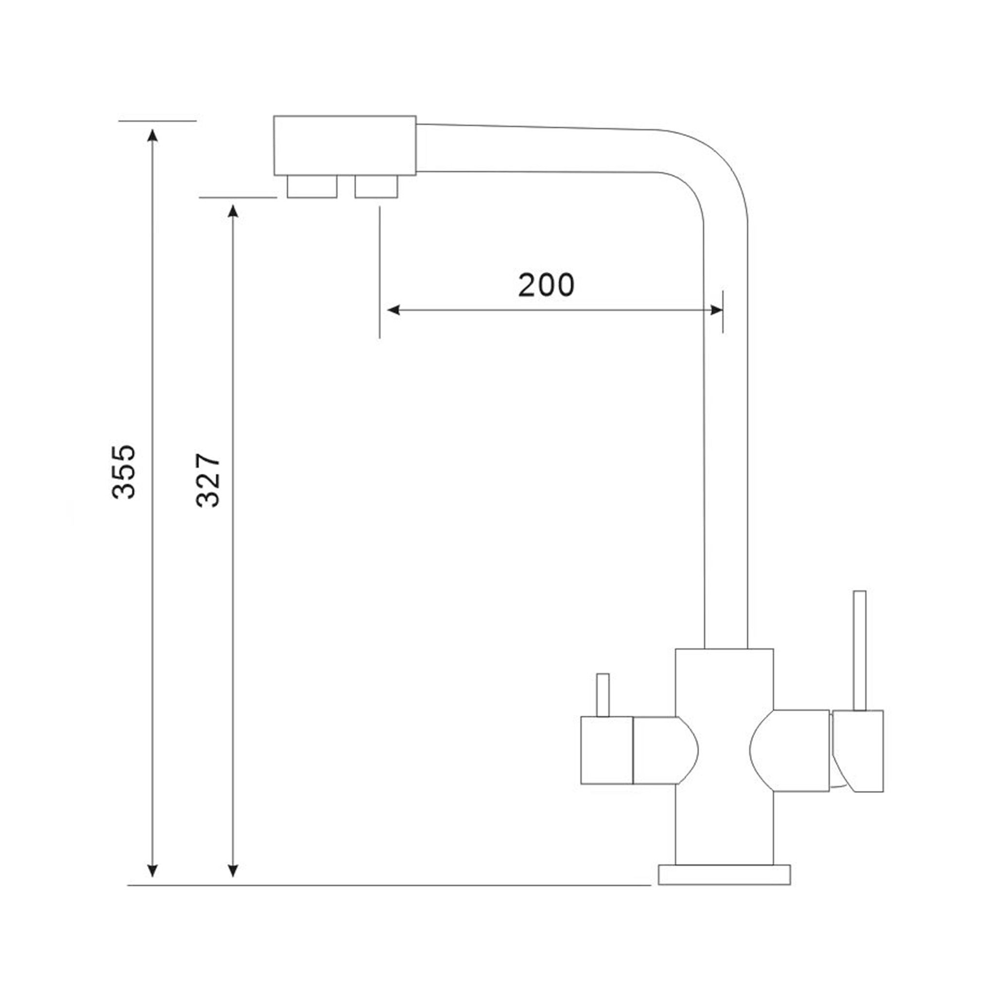 Смеситель для кухни с подключением к фильтру воды Сталь (Neosteel) 3121609SS