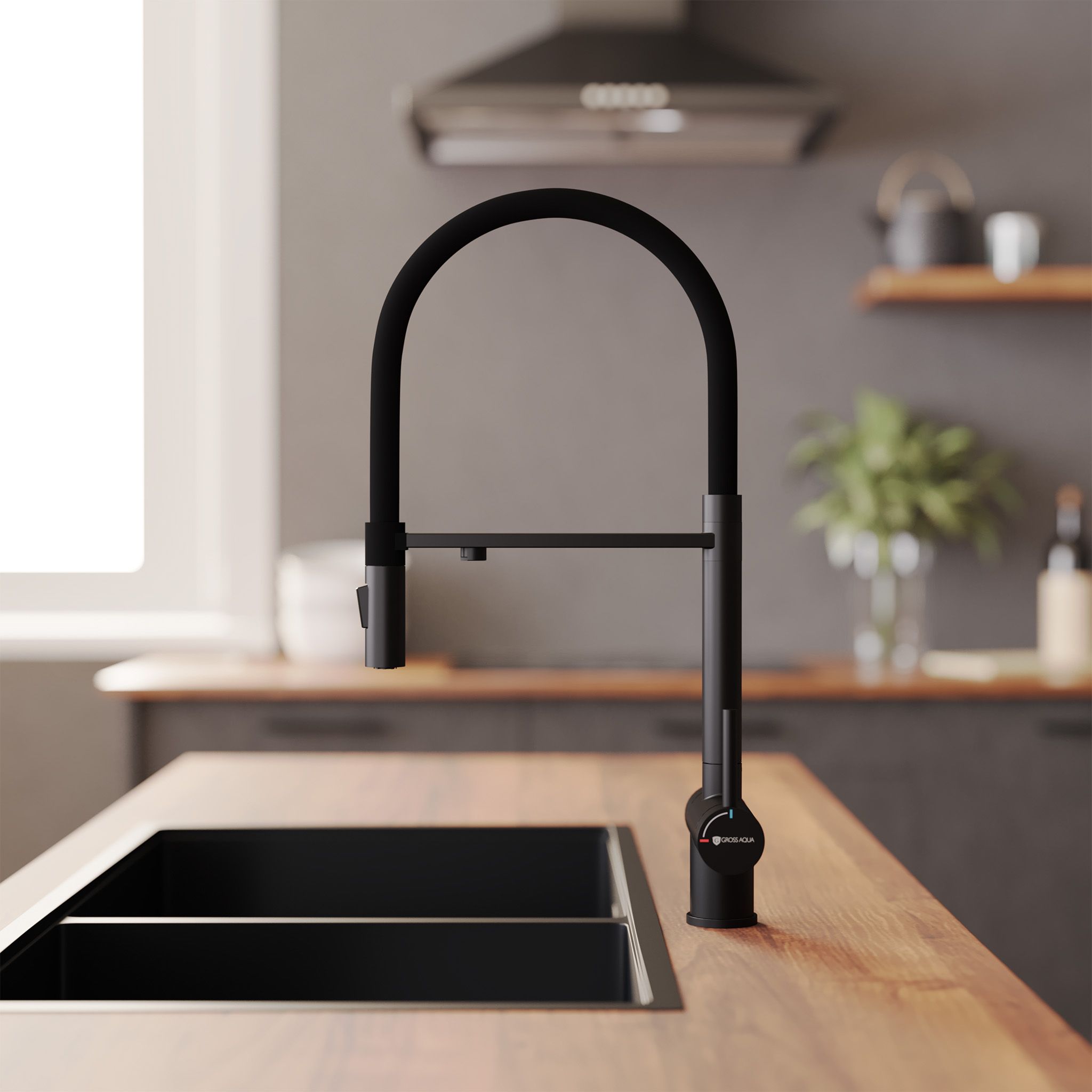 Смеситель для кухни с подключением к фильтру воды Сталь (Neosteel) 3188611SSMBB