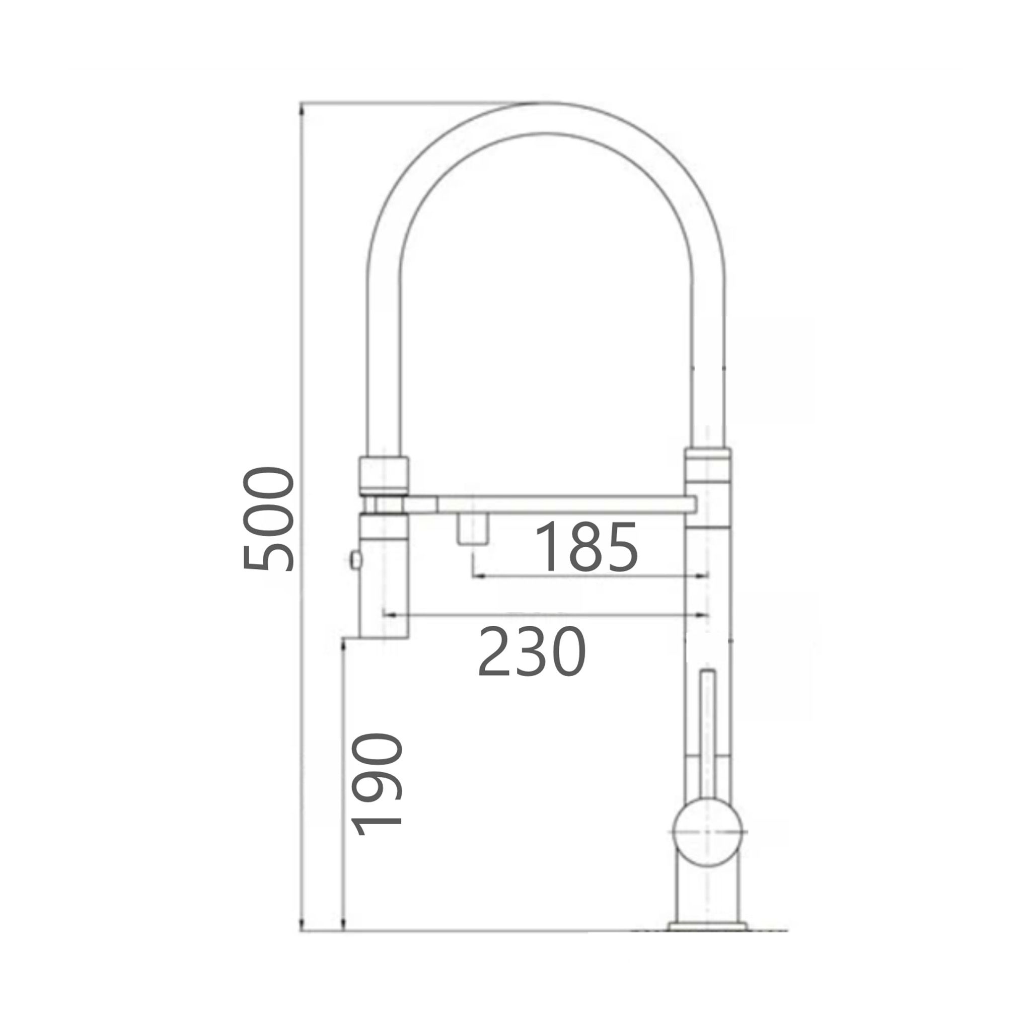 Смеситель для кухни с подключением к фильтру воды Сталь (Neosteel) 3188611SSMBB