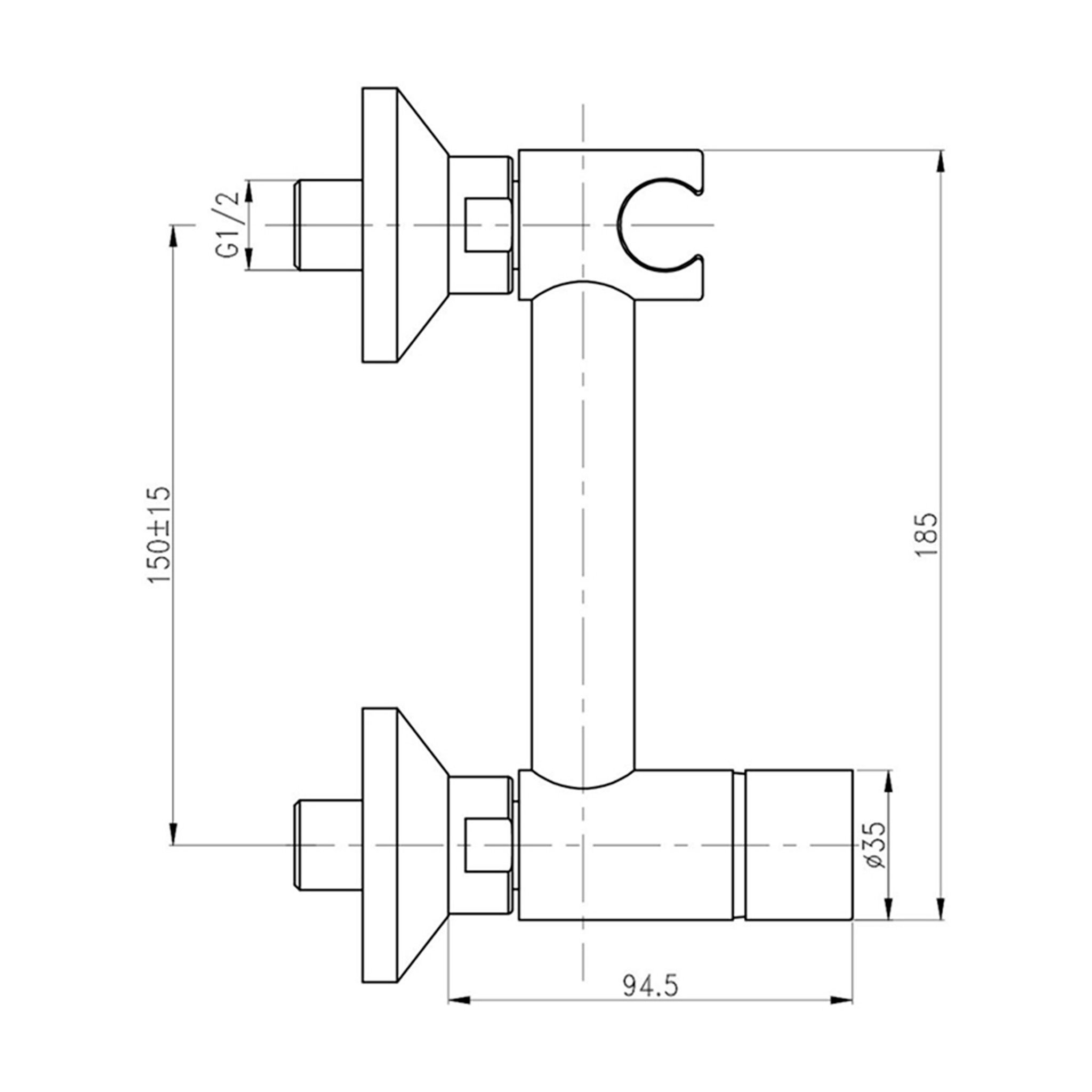 Смеситель c гигиеническим душем настенный Биде (Bidet) GA012201C