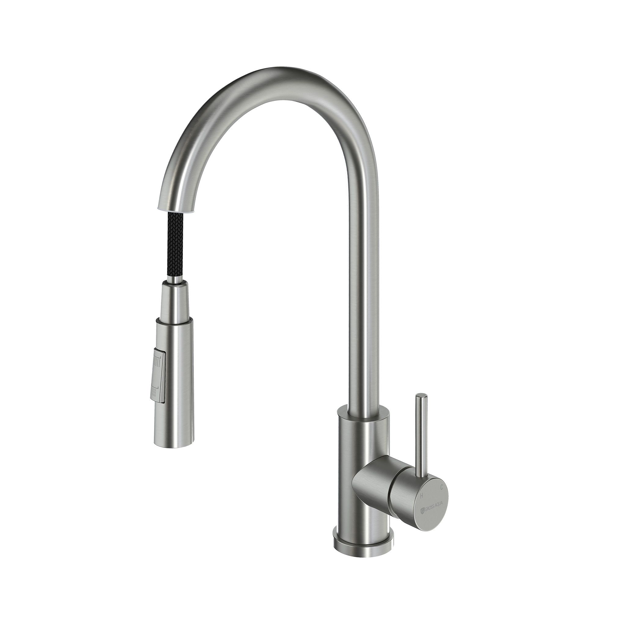 Смеситель для кухни с выдвижным изливом Сталь (Neosteel) 3140609SS