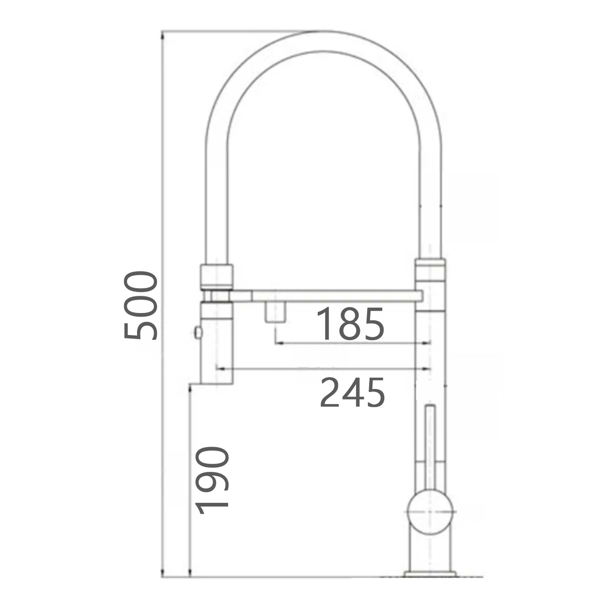 Смеситель д/к.с под. к фильт.с гиб.изл. GA3188611CB Neosteel