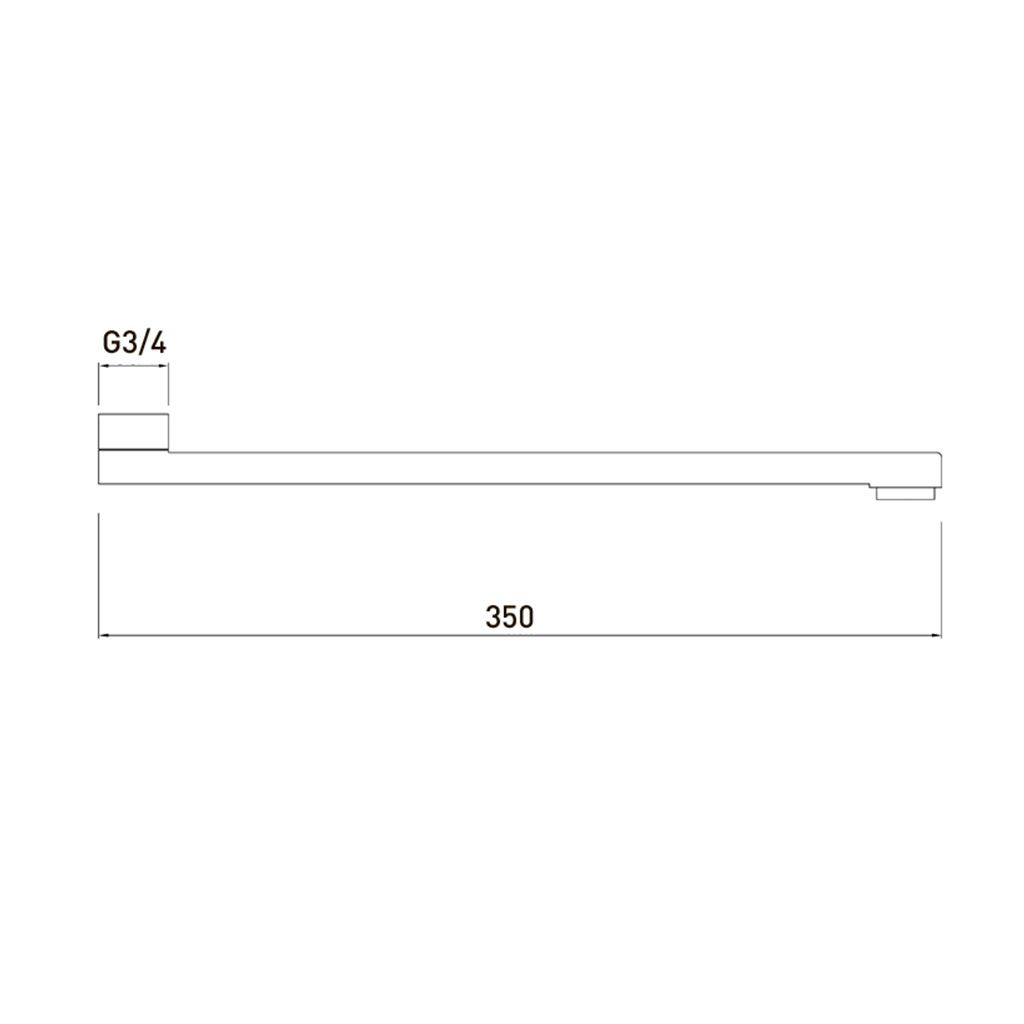Излив для ванны 35 см G3/4 GS0226