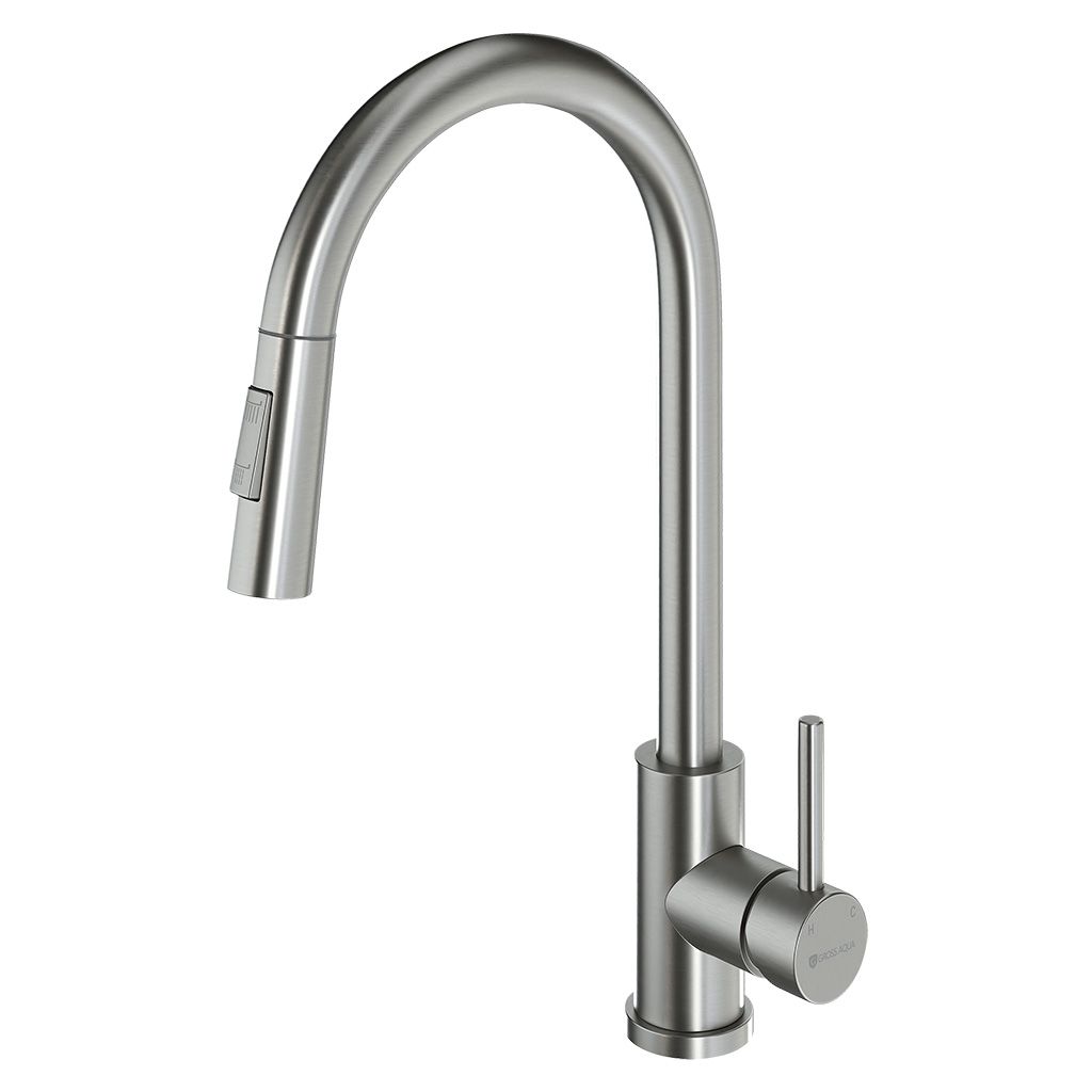 Смеситель для кухни с выдвижным изливом Сталь (Neosteel) 3140609SS