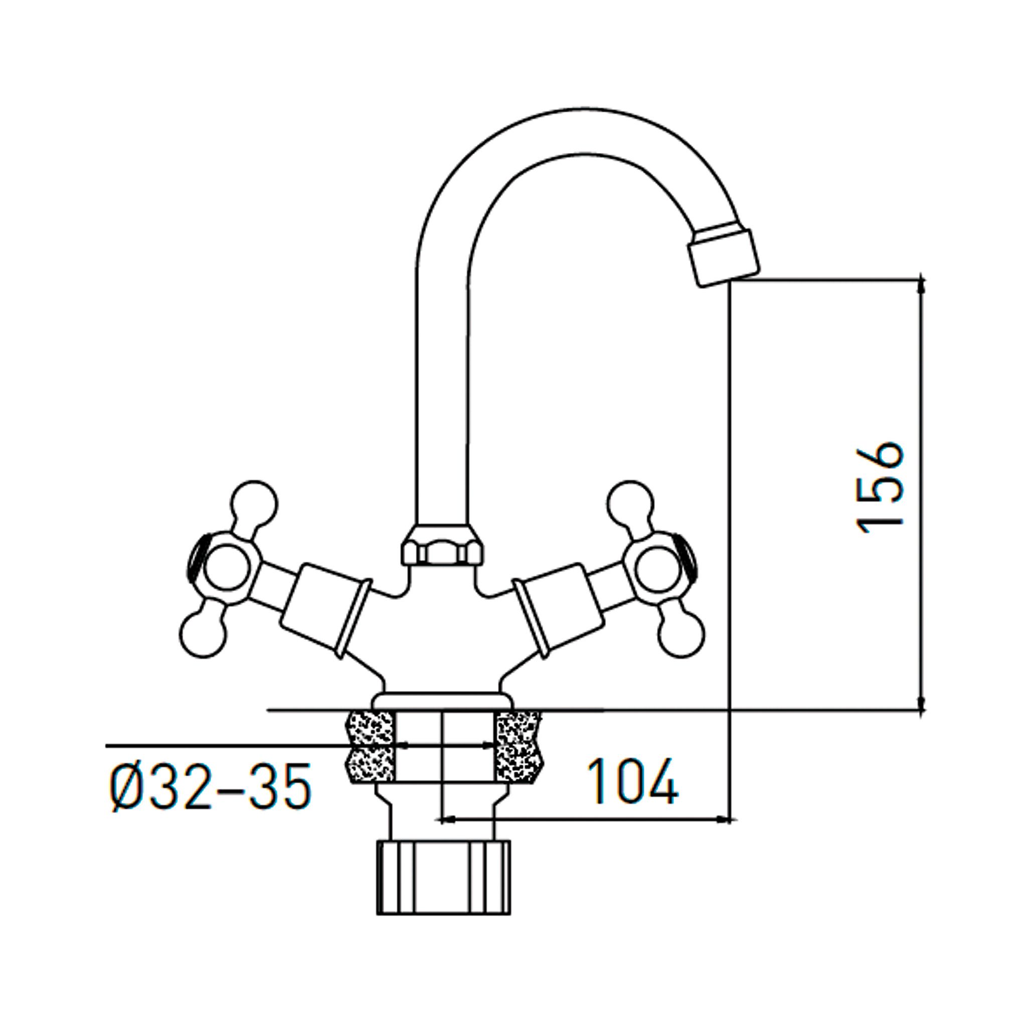 Смеситель для раковины Практик (Yota) 6088039C-B06
