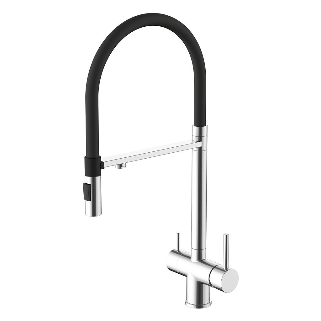 Смеситель для кухни с подключением к фильтру воды Сталь (Neosteel) GA3188611CB