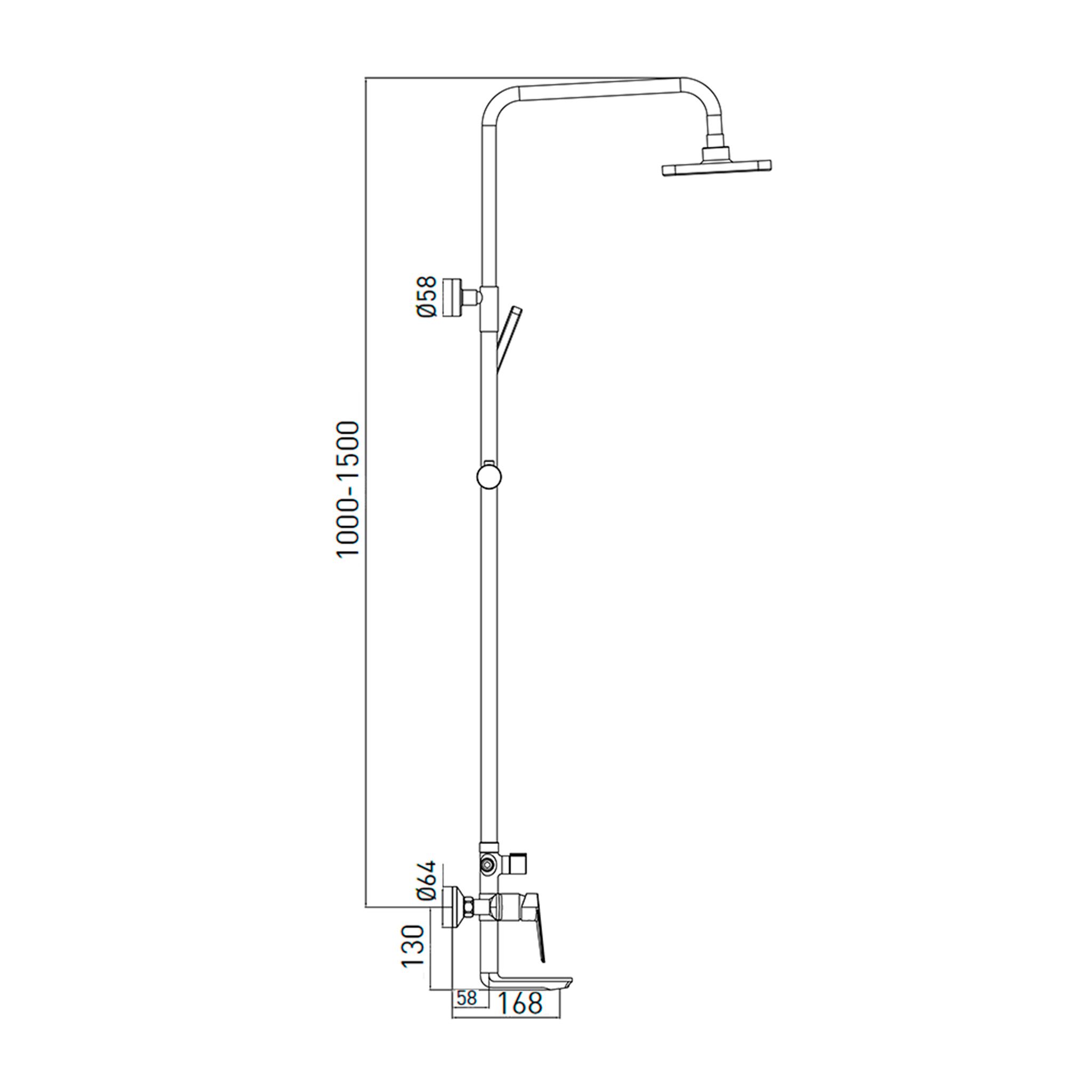 Душевая система со смесителем Динамика (Dyno) GA9009SMD07C